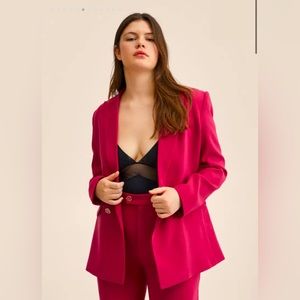 MANGO Double Breasted Blazer